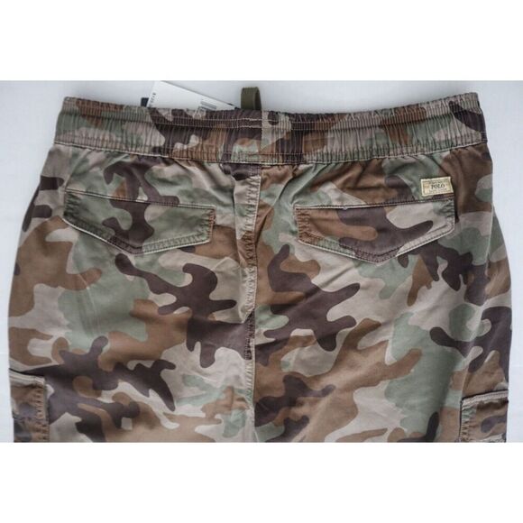 Polo Ralph Lauren 211818537001 Women's Sz L Green Camo Cargo Jogger Pants - Picture 5 of 14